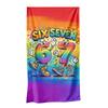 Numero 67 Asciugamano Arcobaleno Unisex Leggero Assorbente per Piscina Yoga Campeggio Viaggio Essenziale da Spiaggia Regalo Lavabile in Lavatrice