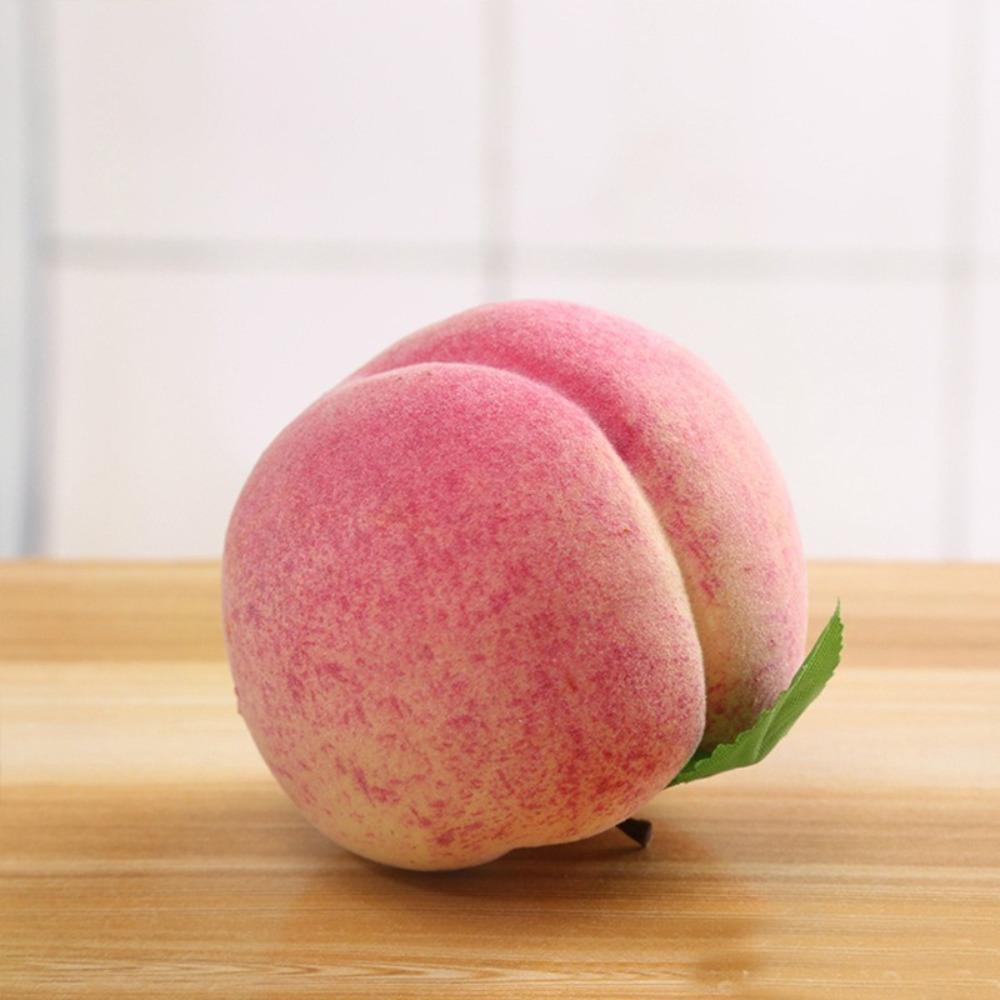 10pcs Realistic Fake Peach Fruit Handicrafts Simulation Peach Model Faux Fruit Ornament  Home Decor