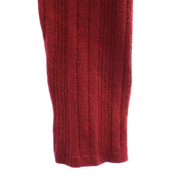 REDYAZEL Long sleeve design knit sweater F Red Women Used