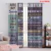 2pcs,2D Plane Printing Light Filtering Curtains Inspirational Blanket Durable 100% Polyester Fabric (without Rod) Decorations