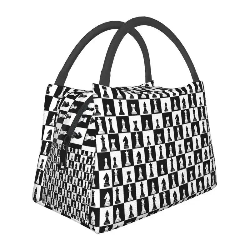 Cute Checkerboard Cat Pattern Thermal Insulated Lunch Bags Women Checkered Lunch Tote for Outdoor Picnic Storage Meal Food Box