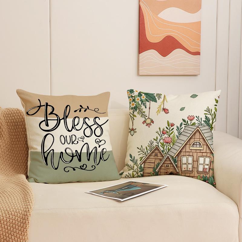 Sofa Pillow Spring Decoration Floral Print Pillow Living Room Simple and Comfortable Seat Cushion