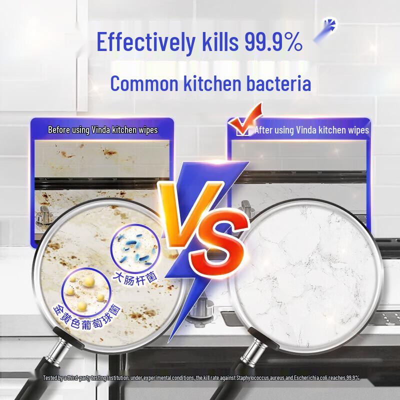 Vinda Kitchen Grease Removal Wet Wipes