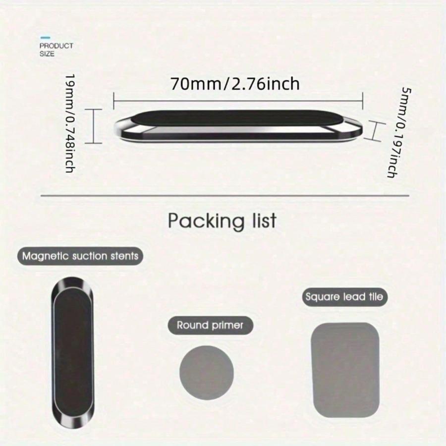 1pc Magnetic Car Phone Holder, Waterproof Alloy Bracket, Dashboard Car Phone Mount, GPS Navigation Phone Stand