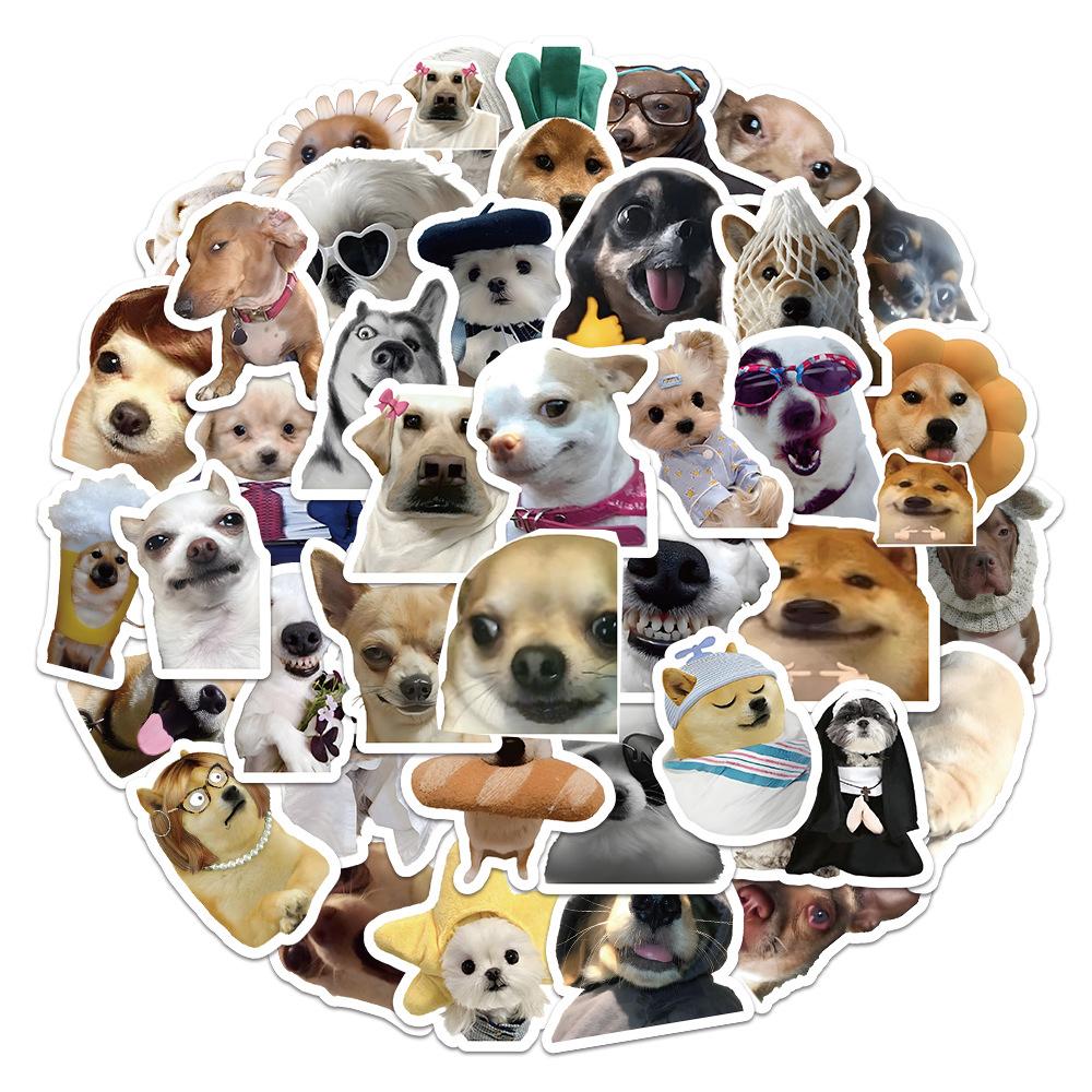 10/30/60pcs Kawaii Cartoon Dog Meme Stickers Funny Creative Graffiti Sticker DIY Laptop Phone Water Bottle Decals Decoration Toy