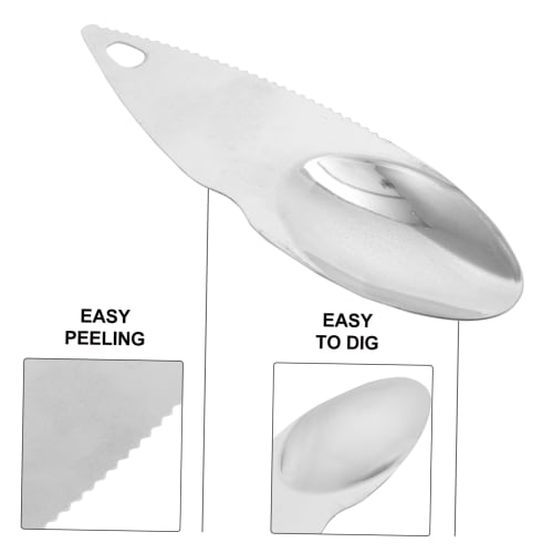 BIUDECO 12-Piece Kiwi Peeler Tool, 430 Stainless Steel Kiwi Cutter Tool with Scoops, Orange and Lemon Peelers, and Fruit Digging Spoons