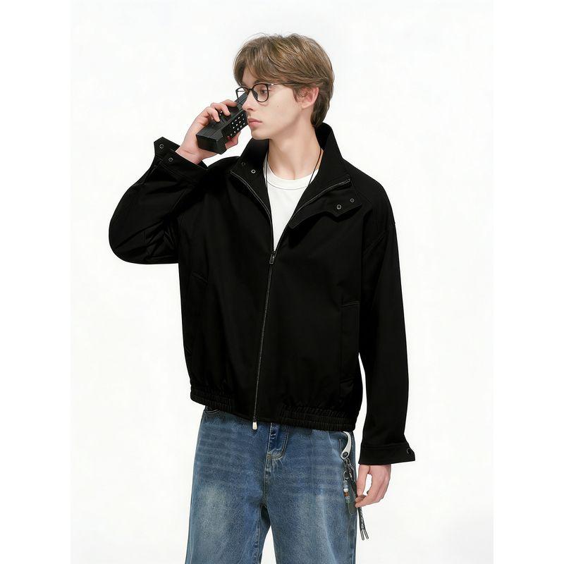 Dream Made American-Style Stand-Up Collar Zipper Workwear Coach Jacket Men's Boxy Short Flight Couple Jacket