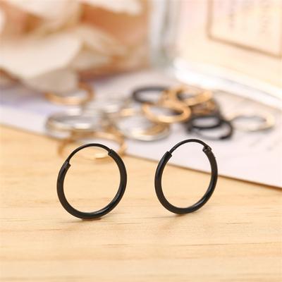 Simple Creative Personalized Fashion Small Earrings Metal Ear Ring Round Circle