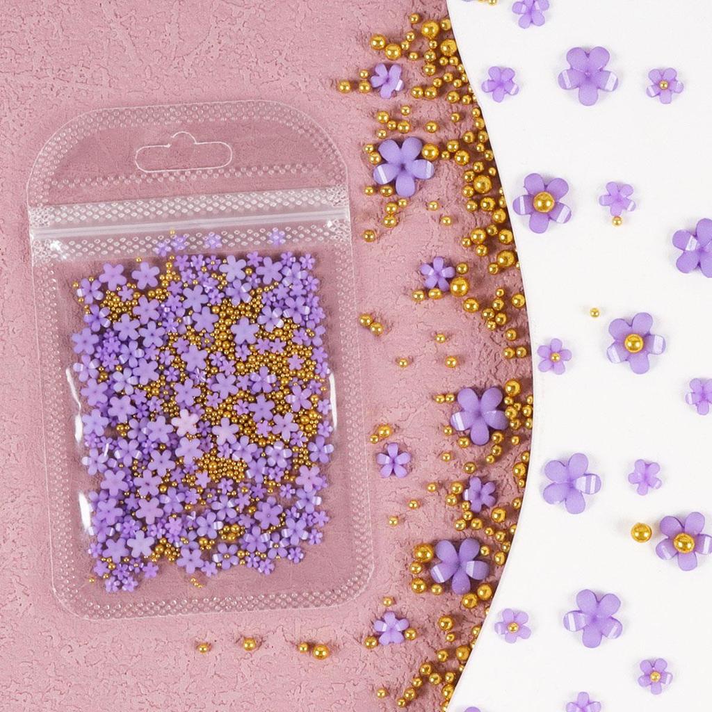 3D pryskyřičné nehtové umění květiny smíšené perlové kameny kamínky dekorace pro DIY manikúra příslušenství potřeby přívěsky díly