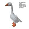 Large White Porch Goose Statue Ceramic Goose Figurine 17" Tall Animal Sculpture for Balcony Patio Garden Lawn Yard Decor