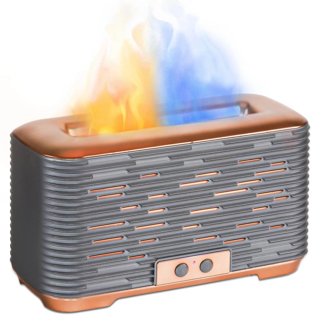 Vzduchový olejový difuzér Depulat Flame Ultra tichý zvlhčovač chladné mlhy Bezvodá ochrana proti automatickému vypnutí Aroma difuzér pro domácí kancelář