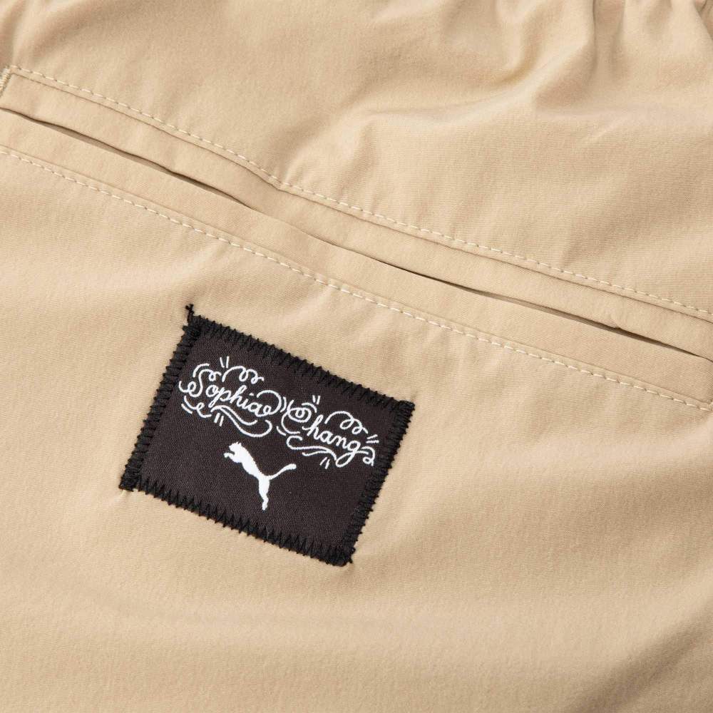 Puma X Sophia Chang Collaboration Aop Wide Leg Pants Retro Sports Color Block Design Mid Rise Casual Pants Women Pants Light-Brown 624631-83