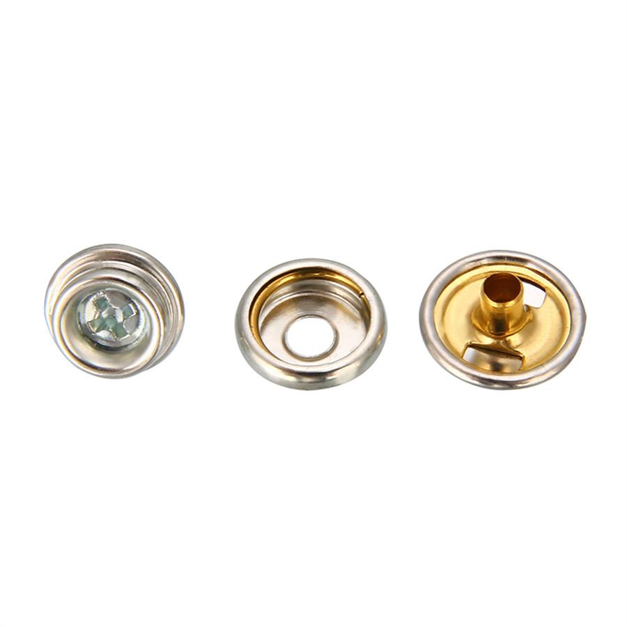 77PCS HOT SALE 15mm STAINLESS STEEL BOAT COVER CANVAS SNAP FASTENER REPAIR KIT