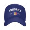 Unisex Baseball Cap Andorra EST Independence Day Wild Sun Shade Peaked Adjustable Outdoor Caps for Unisex Women