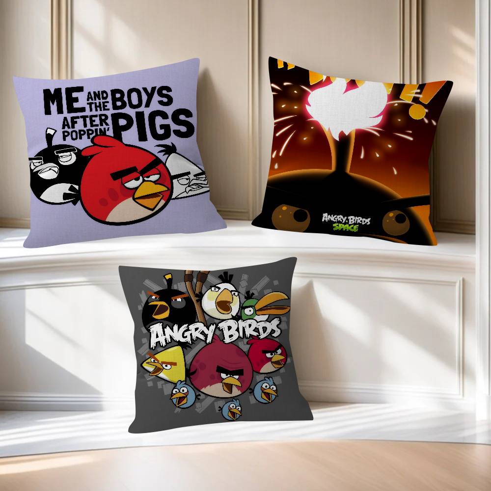 Animation AAAngry Birds Cartoon Pillow Gift Home Office Decoration Bedroom Sofa Car Cushion Cover case x