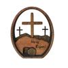 1pcs Easter Multi-Layer 3D Wooden Cross Decor Home Office Desktop Ornament Easter Egg Craft Decoration