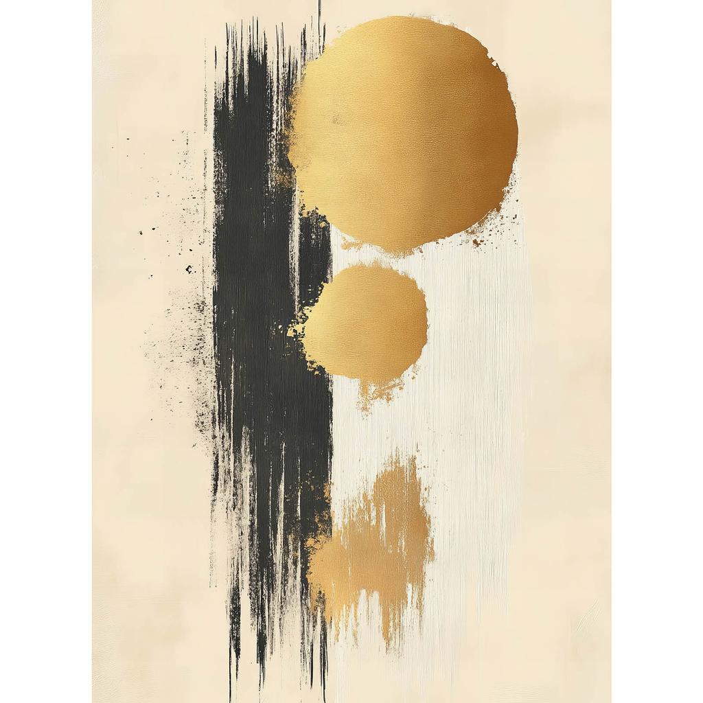 Energetyczne Złote Koła Energetyczne Złote Koła, 50X70 Cm, Rama Aluminiowa Czarna, Papier Matowy 230 Gsm