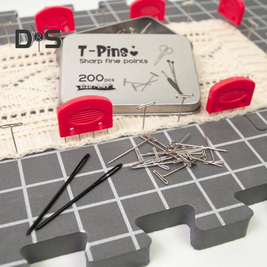 Sada pletacích blokovacích podložek Silná pěnová podložka s mřížkou Opakovaně použitelná jednostranná blokovací deska pro háčkovací nebo pletací projekty