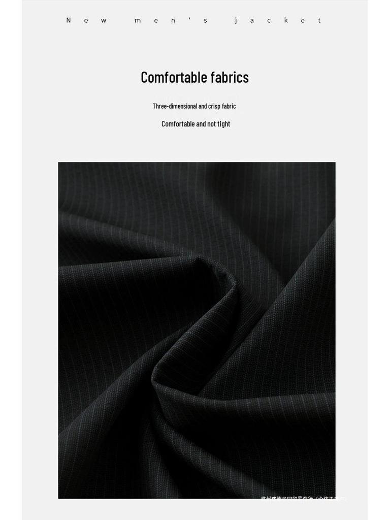 Spring & Autumn Men's Business Casual Stand-Up Collar Jacket - Lightweight, High-End Design for Middle-Aged Elegance