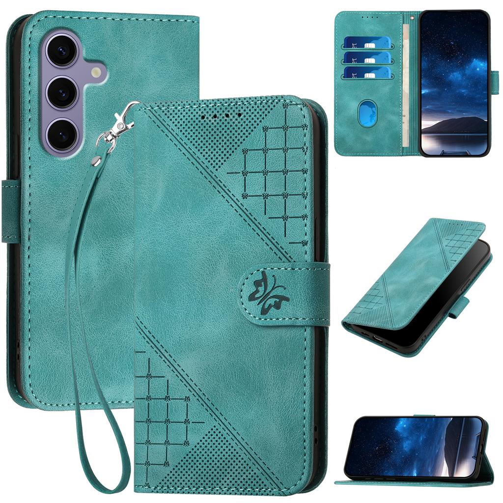 YX0080 For Samsung Galaxy S25 Case Butterfly Imprint Leather Wallet Phone Cover