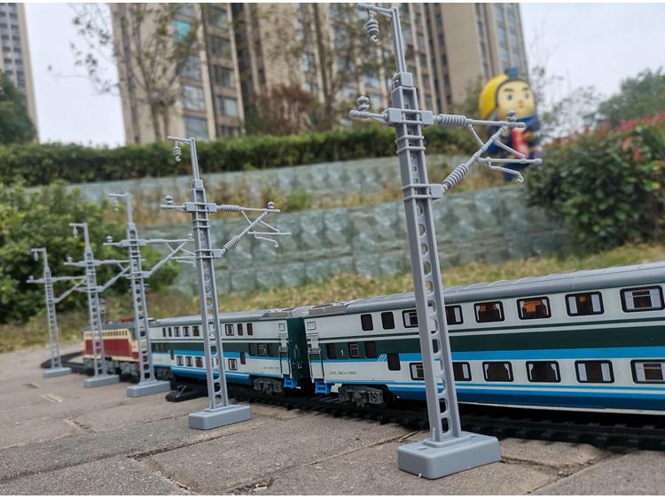 Electric Locomotive Train Catenary Pole for Model Railways - Sand Table Accessory