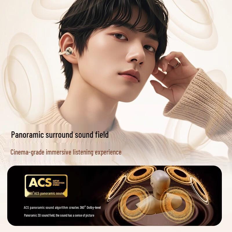 EARISE Pearls1 Open-Fit Bone Conduction True Wireless Earbuds