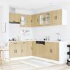 11 Piece Kitchen Cabinet Set Kalmar Sonoma Oak Wood Based Material