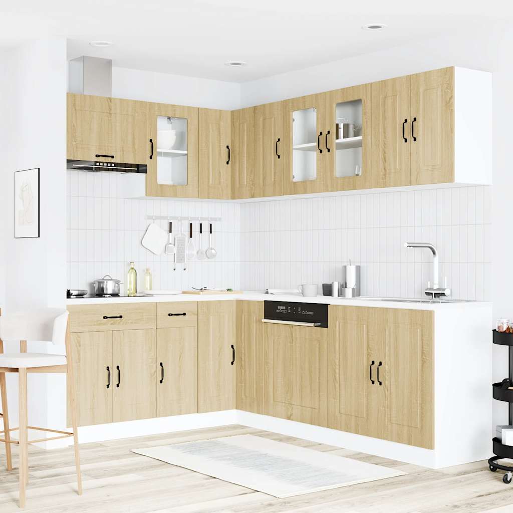 Kitchen Cabinet Set, Kalmar, 11-Piece, Sonoma Oak