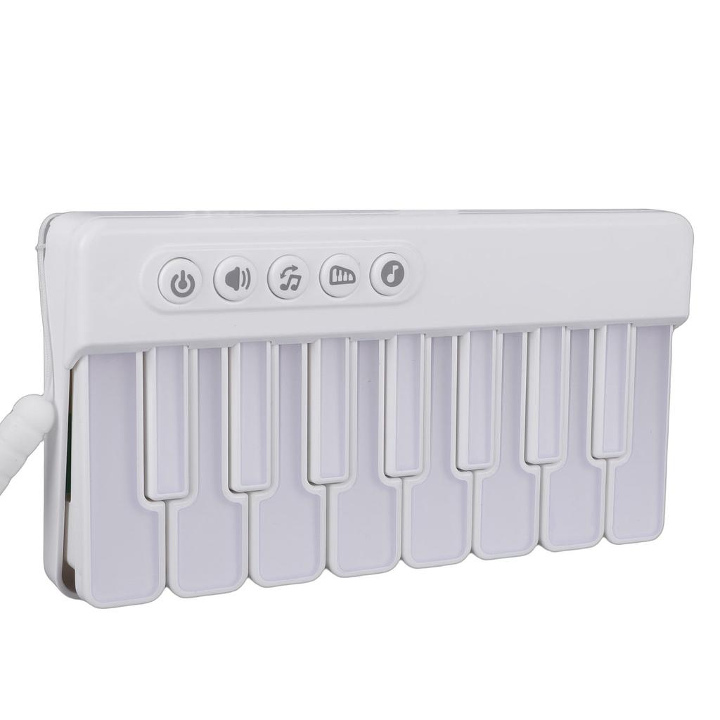 Keyboard Piano Toy Multifunctional Pocket Sized Piano Music Toy with 7 Color Lights Multiple Play Methods for Present