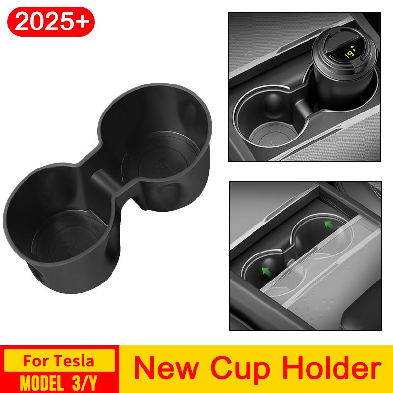 For 2025 2026 Tesla Model Y Juniper Model 3 Model YL Center Console Organizer Storage Box Cup Holder Armrest Box Accessories