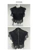 2024 Summer European & American Sexy Hollow-Out Geometric Lace Chiffon Blouse