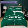 New York Jets Muster Bettwäsche Steppdecken-Set Bettbezug Kissenbezug Heimdekoration Geburtstagsgeschenk (1*Bettbezug + 2*Kissenbezug ohne Füllung)