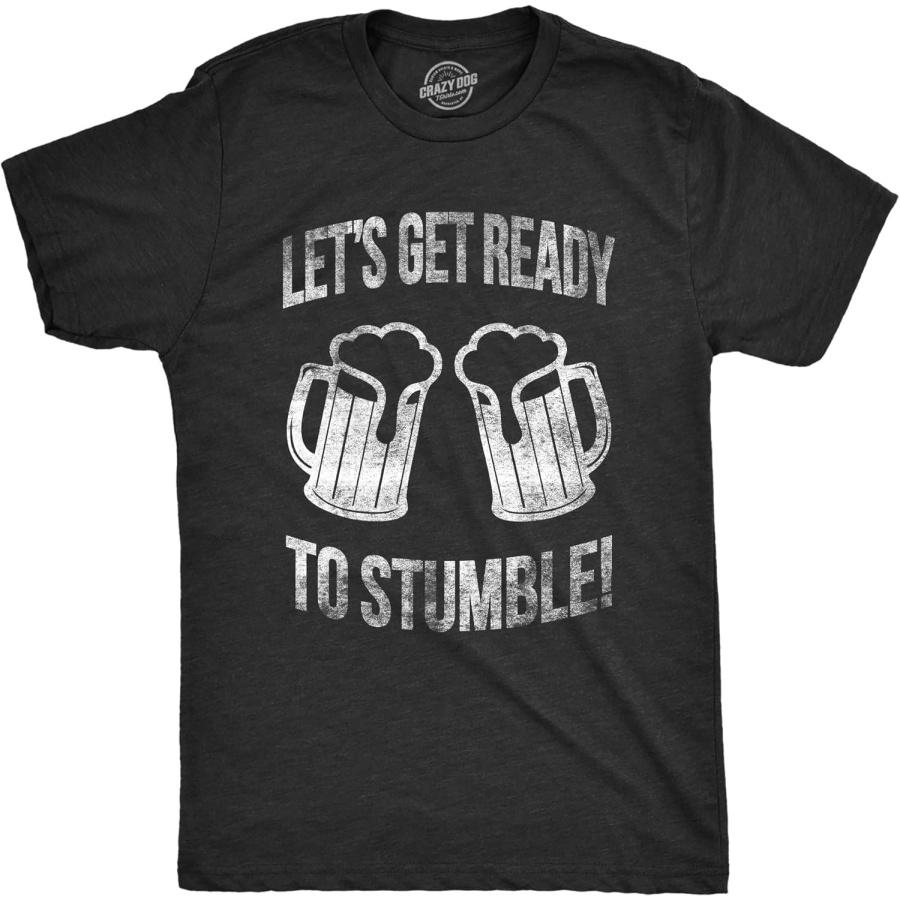 Мужская футболка Let s Get Ready to Stumble (Готовимся спотыкаться) Смешная футболка ко Дню Святого Патрика для пьющих S