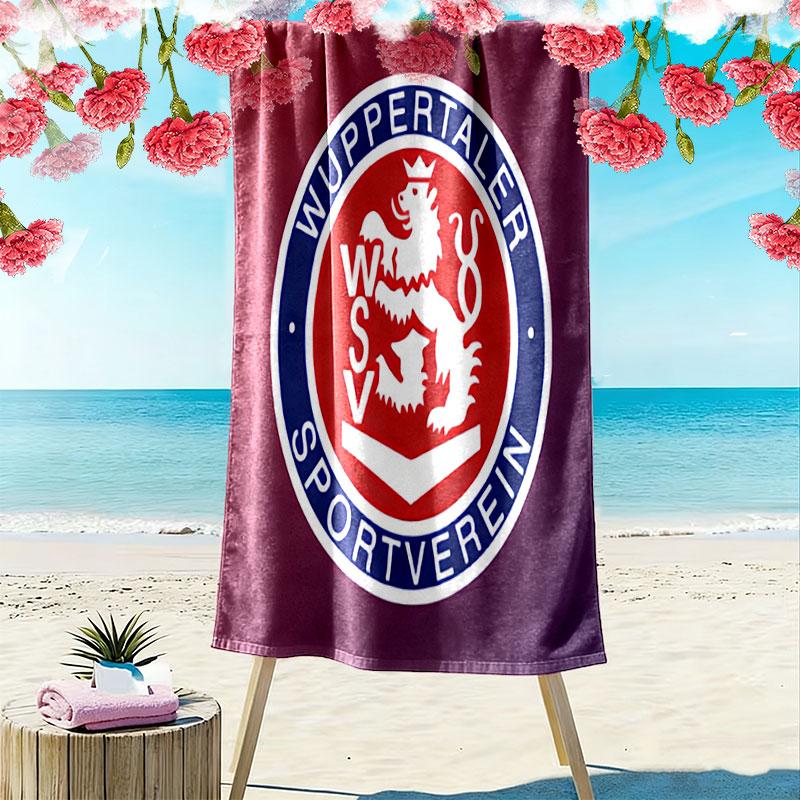 Wuppertaler SV Print Strandtuch, Großes Weiches Schnelltrocknendes Handtuch für Strand Camping Schwimmen