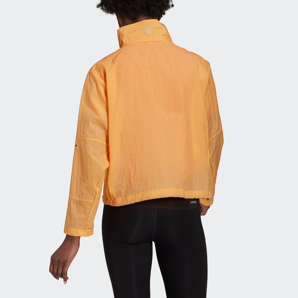Adidas Adapt Jacket Half-Zip Stand Collar Running Sports Jacket Women Jackets Orange Yellow GN1903