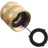 Adaptador de Mangueira de Jardim com 4 Arruelas Extras, 4 Peças, Rosca Macho para Macho, Fêmea para Fêmea, Conector de Latão de 3/4 de Polegada