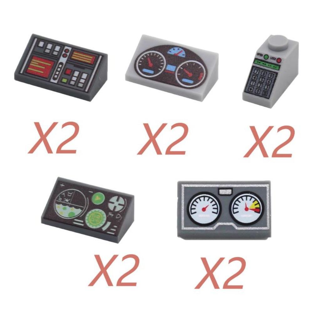 City Building Blocks Accessories Dashboard Audio Computer Control Center Radar Keyboard Mobile Phone Model Mini Brick Toy R054