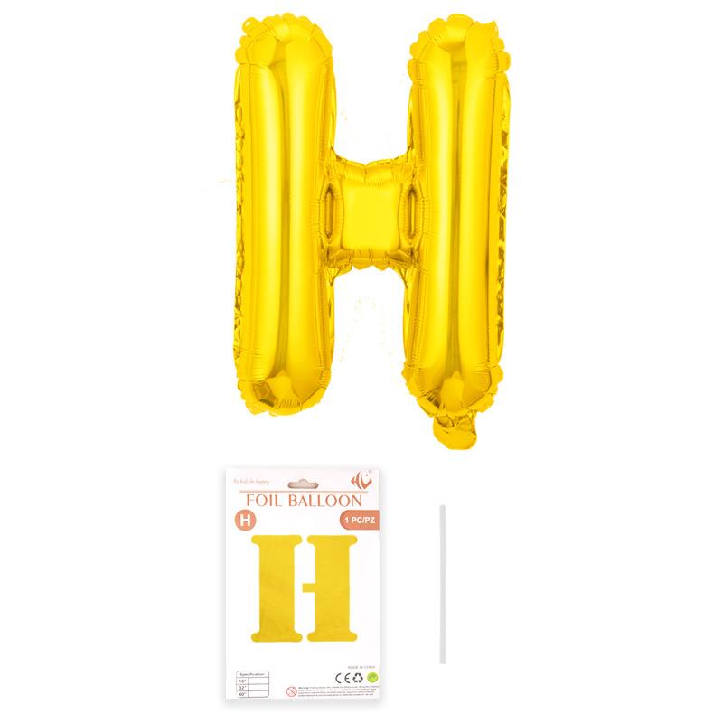 Independent Paper Card Packaging 16-Inch English Letter Aluminum Film Balloon Birthday Party Decoration Arrangement Aluminum Foil Balloon
