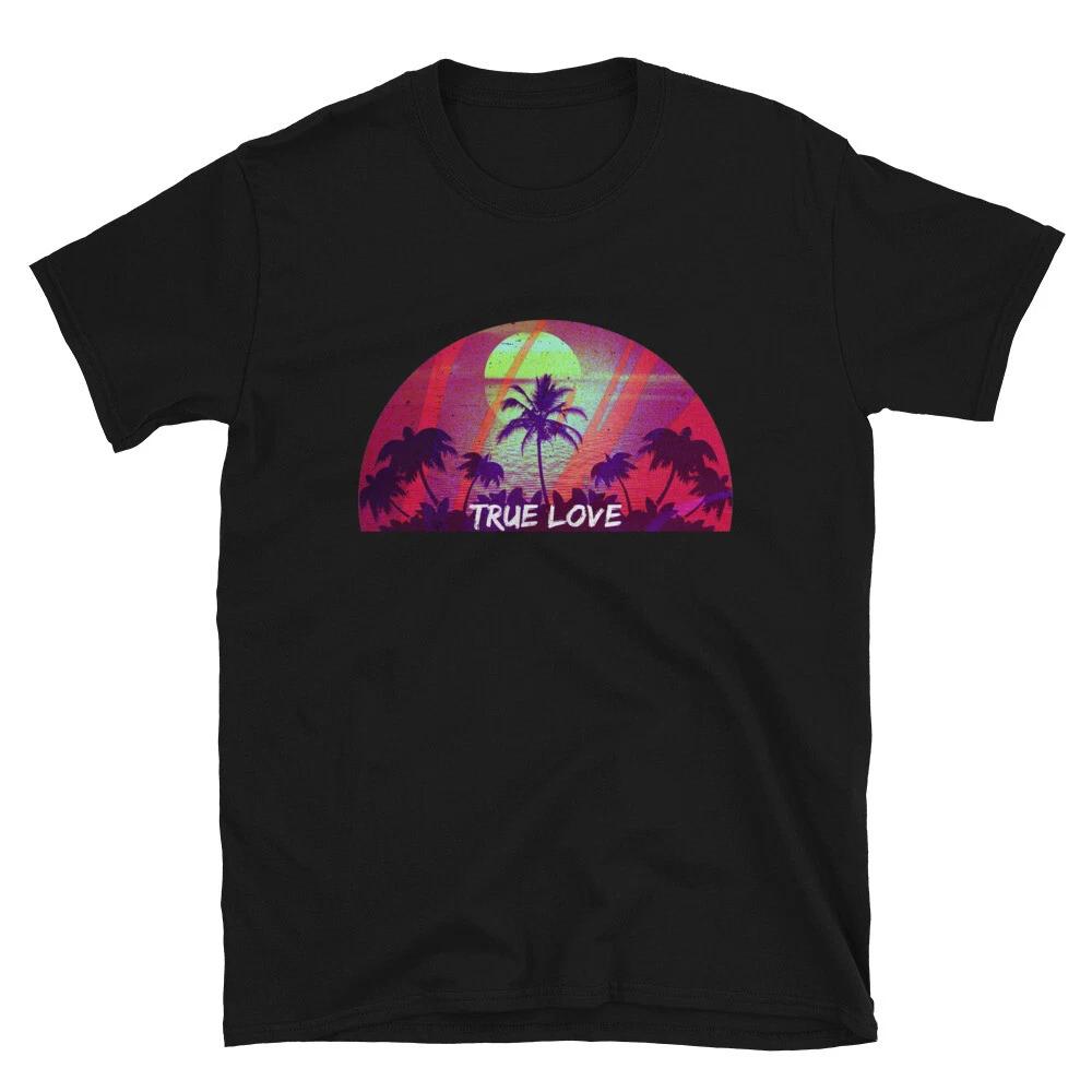 True Love Tropical Vacation Ocean Distressed T-Shirt XL