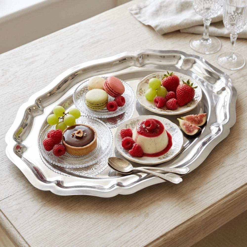 Smooth Fish Plate Rustless Steel Korean Style Plate Anti Rust Fruit Tray Restaurant Catering