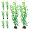 10Pcs Small Compact Artificial Aquatic Plants Plastic Fish Tank Ornaments for Aquarium Decoration Fresh Salt Water Compatible