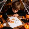 Smooth Writing Beaded Pens Halloween Rhinestone Beadable Pen, DIY Sparkly Cat Pumpkin Ghost Plastic Handmade Gift Glitter Black Ink Ballpoint Pen for