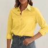 IHUASU Women's Fashion Casual Solid Color Print Long Sleeve POLO Neck Blouses & Shirts Unique Design