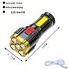 Portable Multifunctional COB LED Flashlight: USB Rechargeable, Mini Size, Bright Outdoor Work Light
