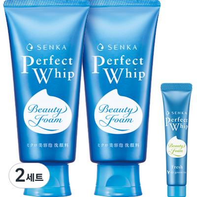 Perfect Whip Facial Wash Cleansing Foam 120g 2p + Cleansing Foam 15g, 255g, 2 Sets