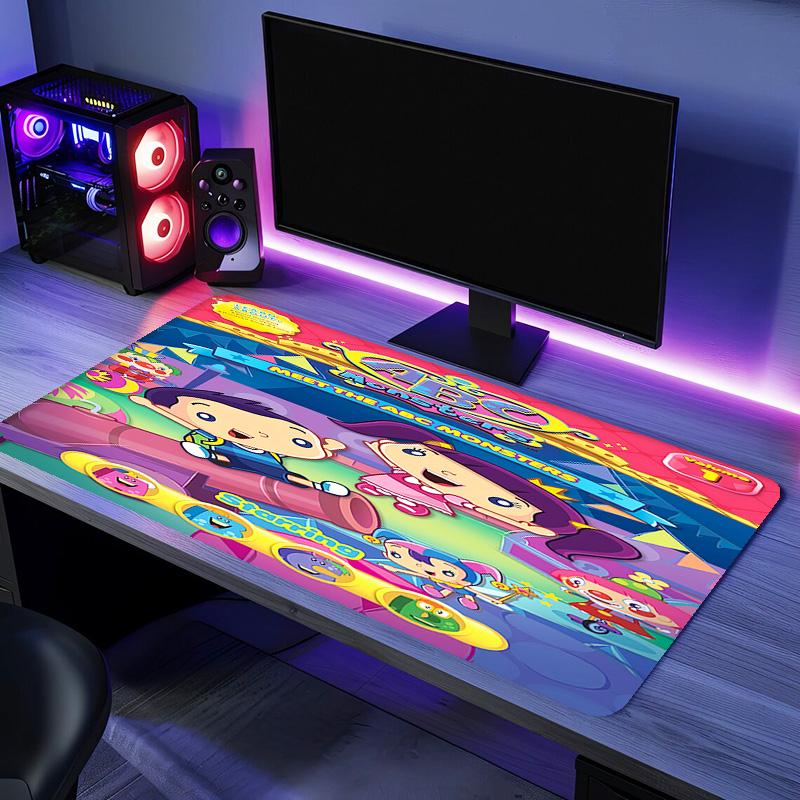 ABC Monsters Mouse Pad - Non-Slip Rubber Base, Smooth Surface for Work,Gaming,Office,And Home Use, Desk Mouse Pad