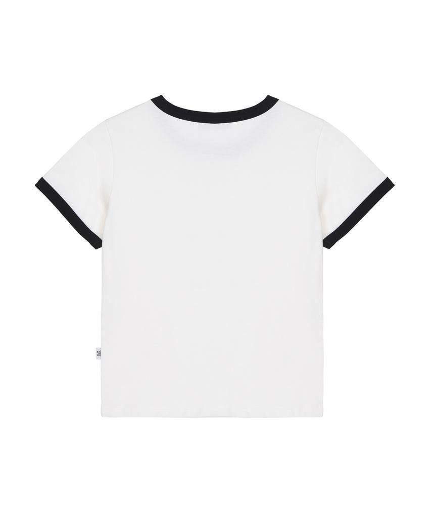 Nigaennikol Butterfly Graphic Ringer Top_Ivory