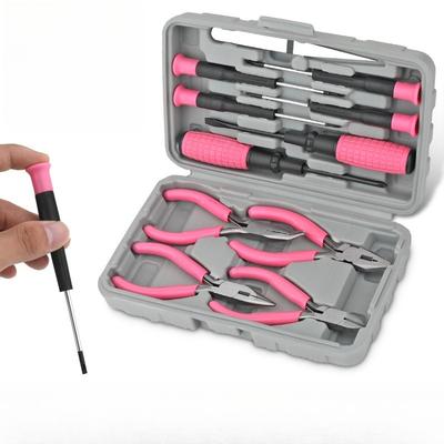 Women Manual Repair Tools Mini Pliers Tweezers Screwdrivers DIY Precision Repair Tool Set