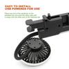 LED Light Car USB Fan Dual Head Cooling Air Fan Independent Switch 3-Speed 360 Degree Adjustable Auto Headrest Fan For Rear Seat