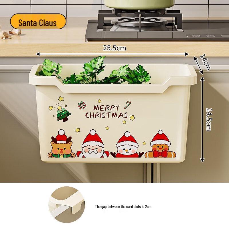 Santa Claus Themed Kitchen Waste Bin